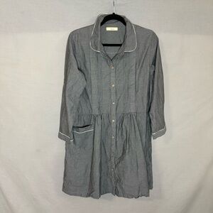 Fairy Nursing Chambray‎ Dress Size Small Cottagecore Snap Buttons 100% Cotton